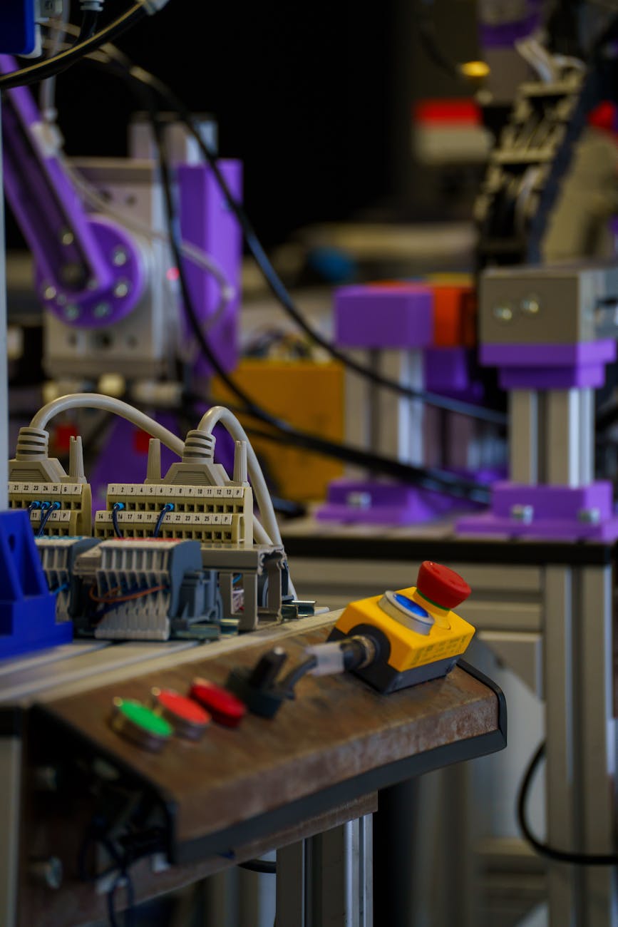 industrial automation equipment with control panel